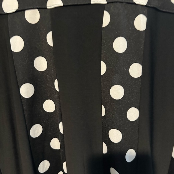 NY Collection Black and White Polka Dot Mini Dress - Picture 2 of 5